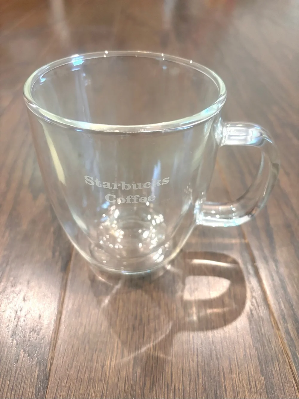Starbucks Coffee Bodum 16 Oz Double Wall Clear 2010 Logo Glass Mug